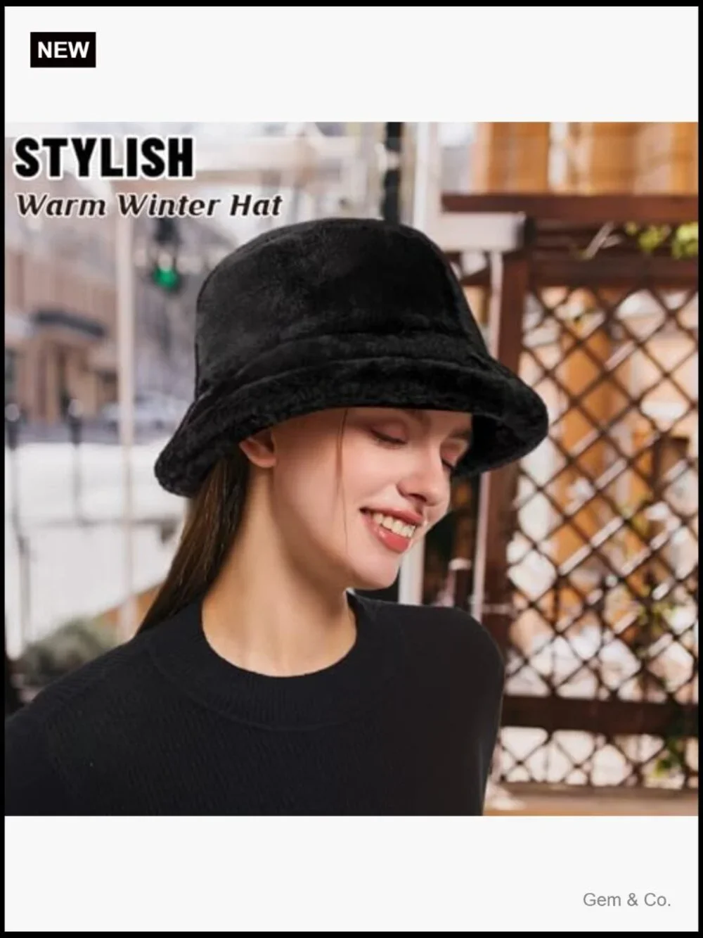 Faux Fur Bucket Hat Fluffy Fisherman Cap Winter Outdoor Breathable Lightweight